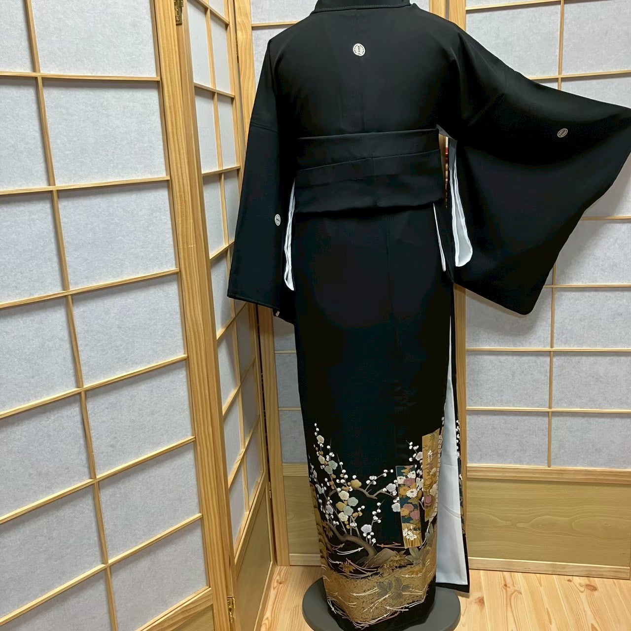 7472# Japanese Tomesode Kimono Vintage Womens Silk Fabric Robe Kimono only sold