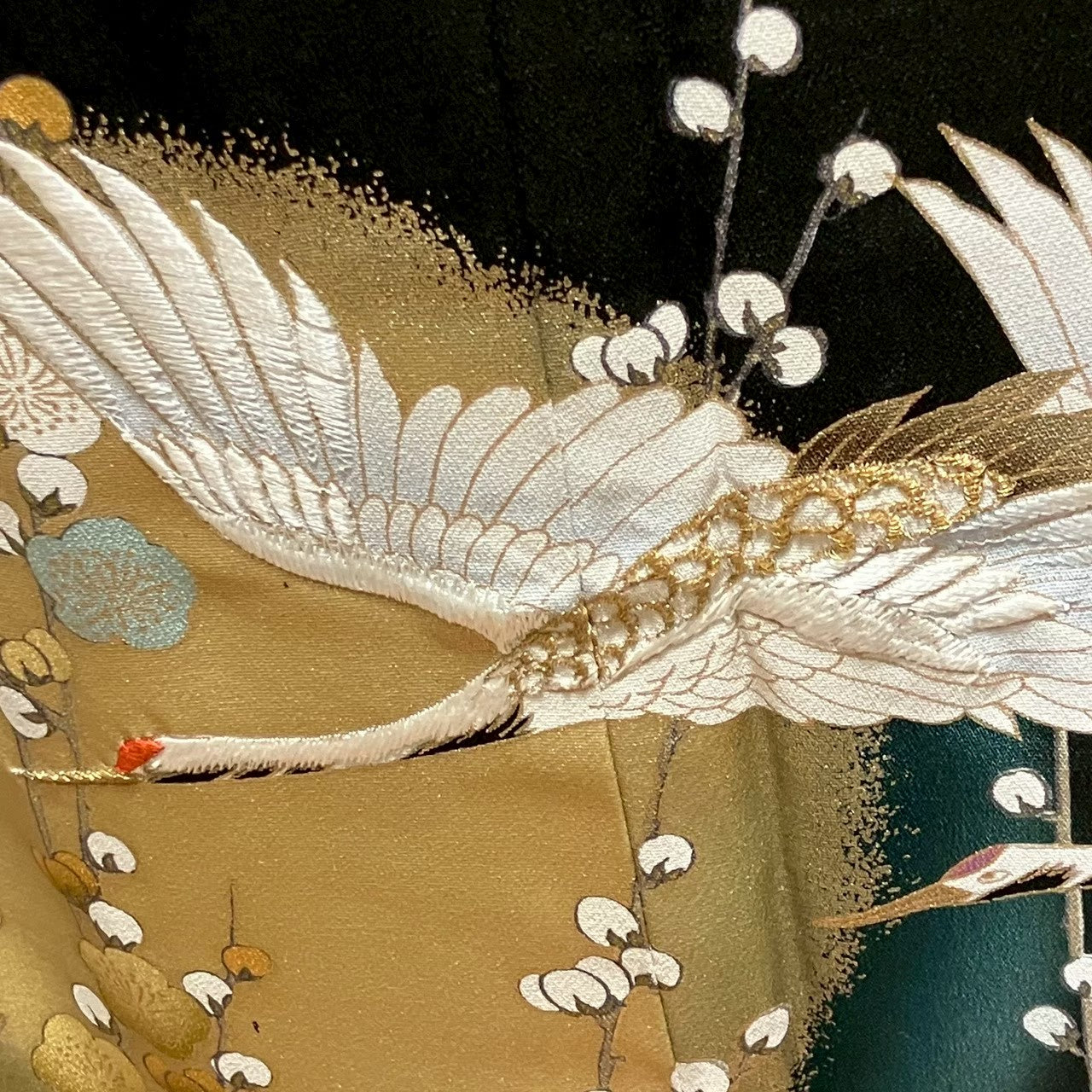 7472# Japanese Tomesode Kimono Vintage Womens Silk Fabric Robe Kimono only sold