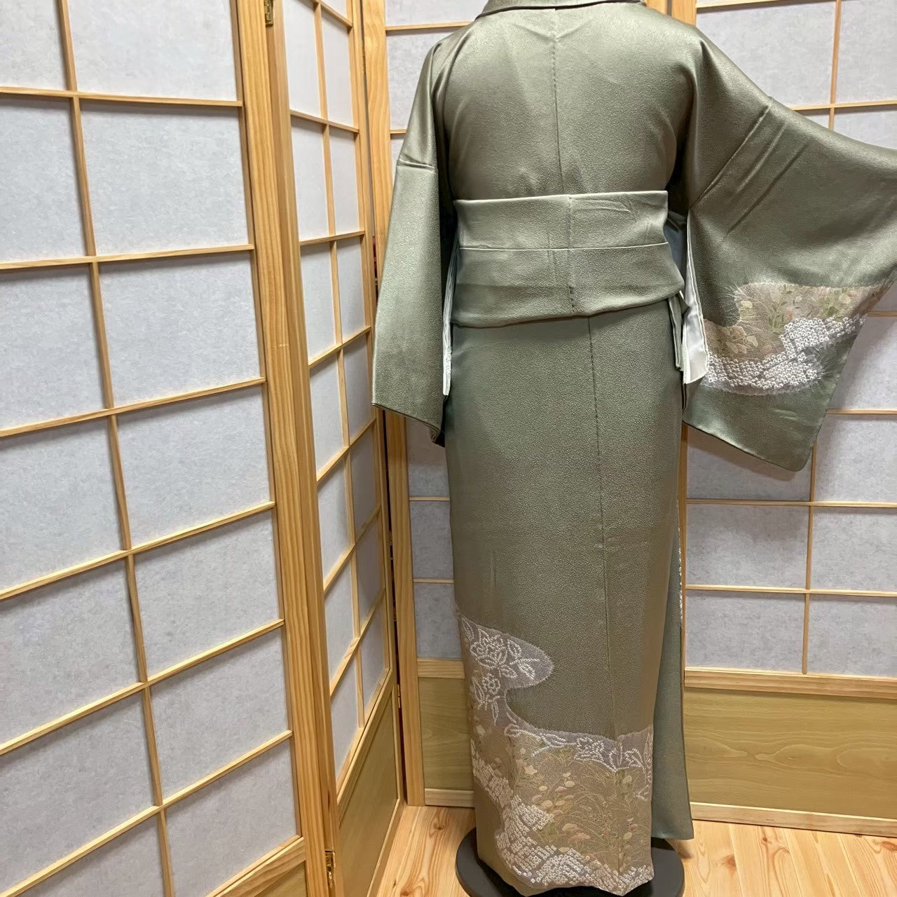7474# Japanese Kimono Vintage Womens Silk Fabric Robe Kimono only sold Shibori