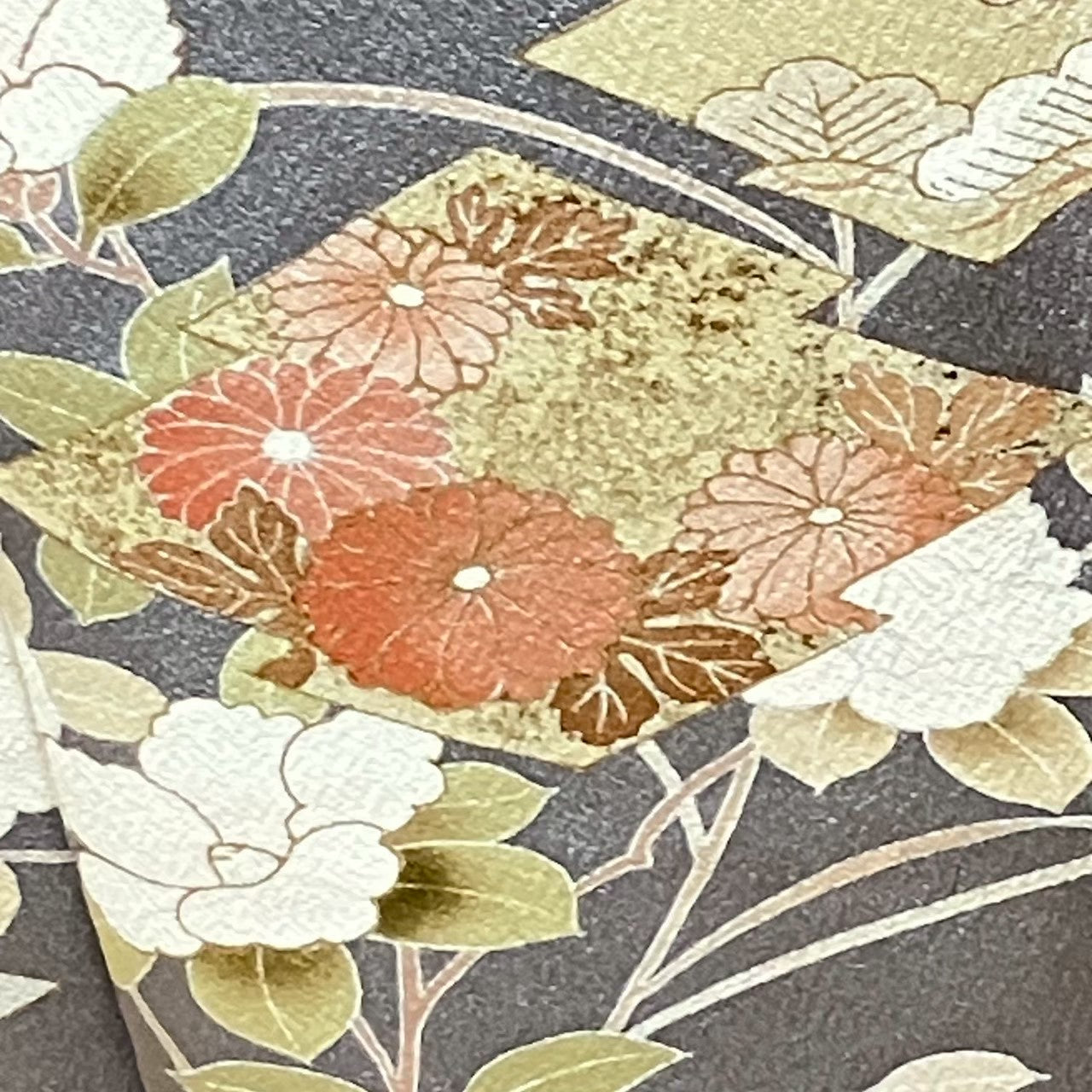 7475# Japanese Kimono Vintage Womens Silk Fabric Robe Kimono only sold