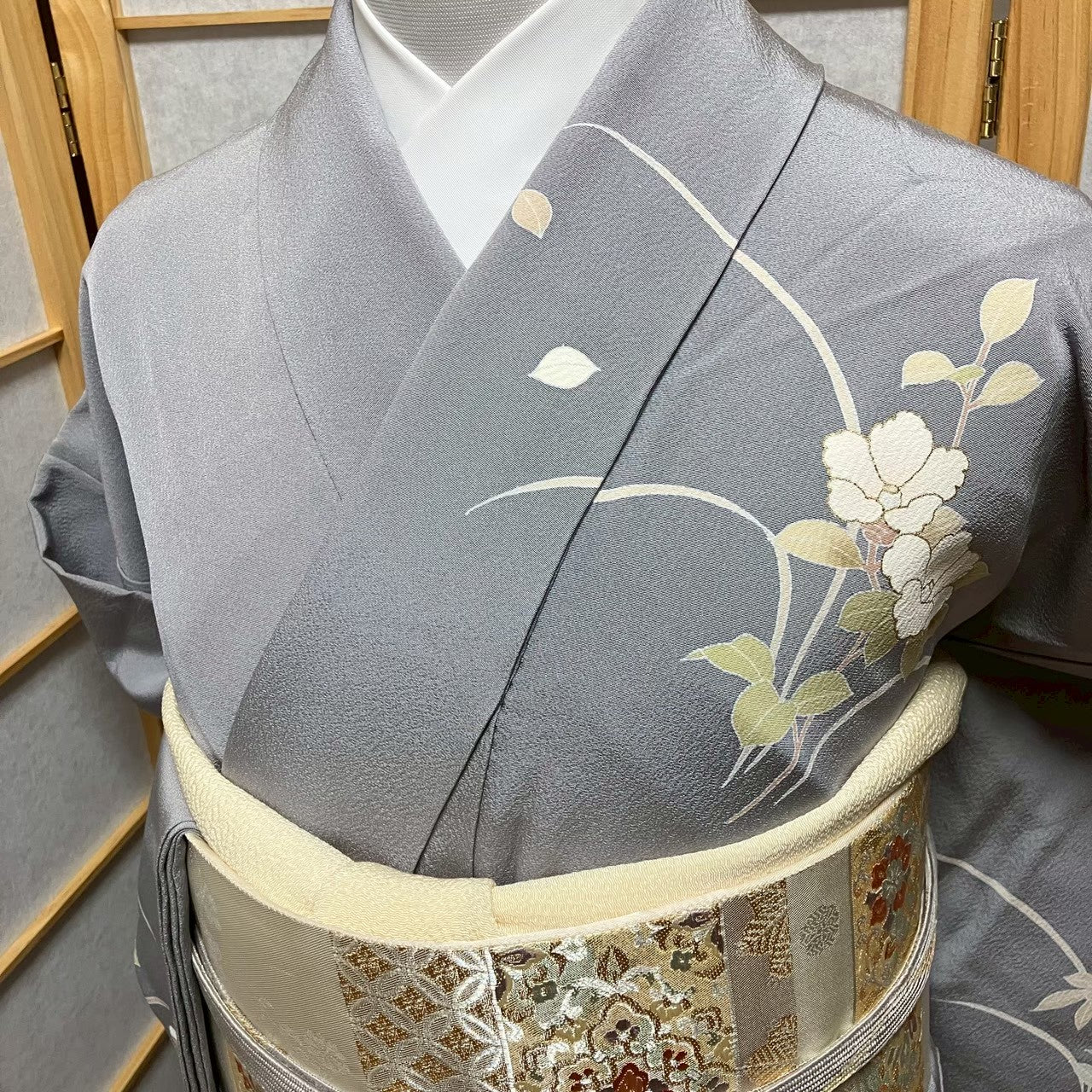 7475# Japanese Kimono Vintage Womens Silk Fabric Robe Kimono only sold