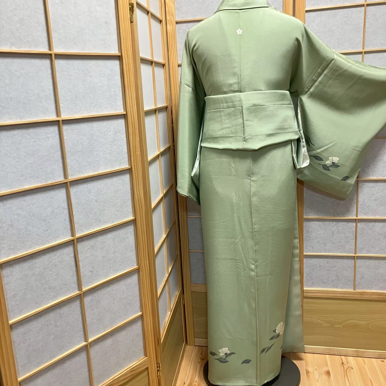 7477# Japanese Kimono Vintage Womens Silk Fabric Robe Kimono only sold
