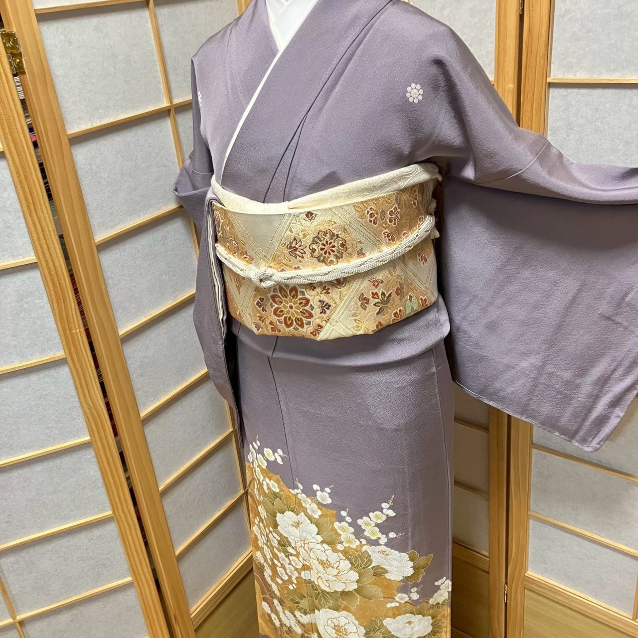 7478# Japanese Tomesode Kimono Vintage Womens Silk Fabric Robe Kimono only sold