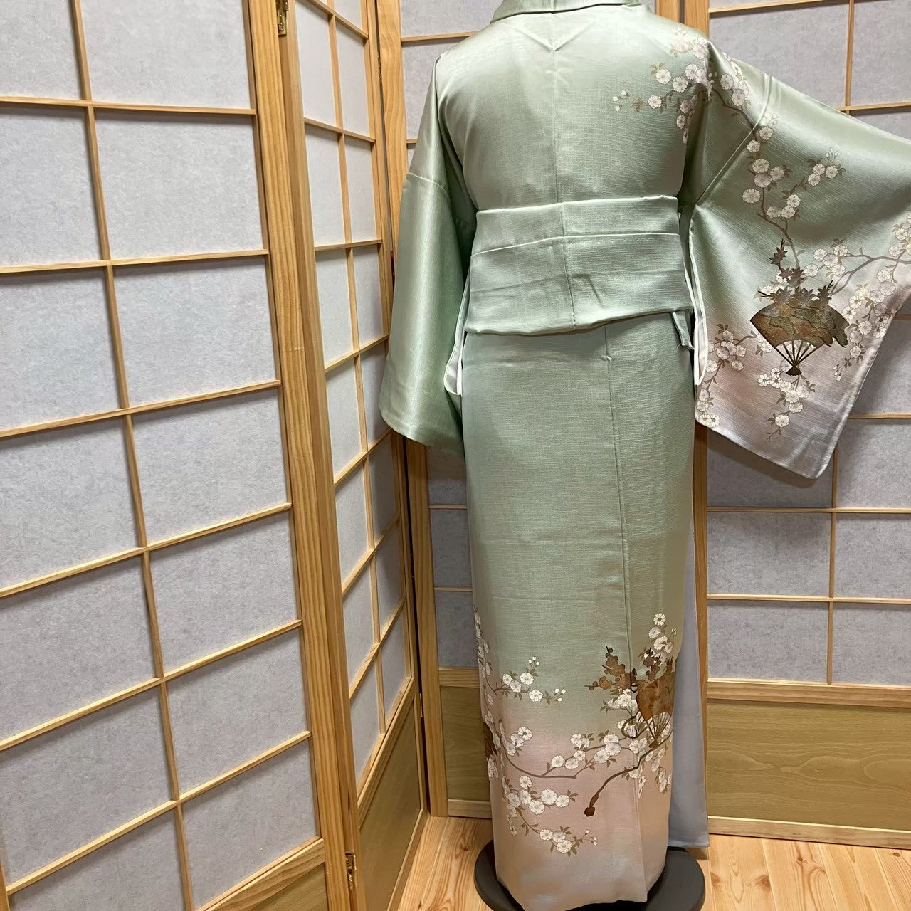 7479# Japanese Kimono Vintage Womens Silk Fabric Robe Kimono only sold