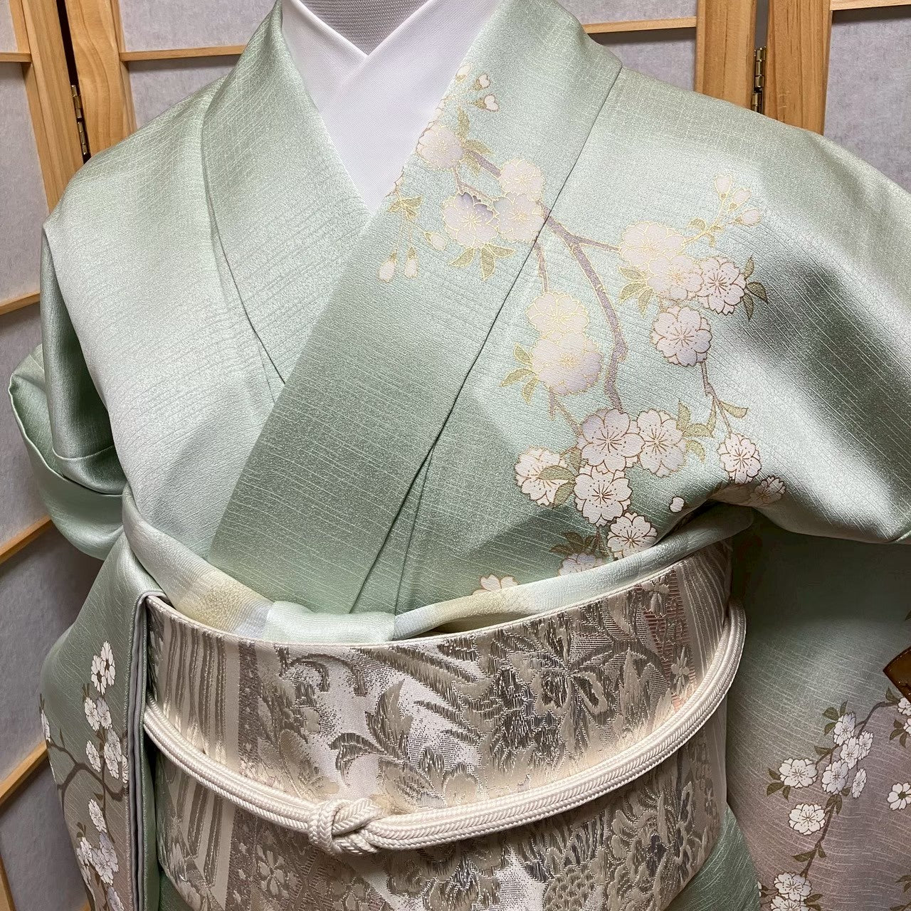 7479# Japanese Kimono Vintage Womens Silk Fabric Robe Kimono only sold