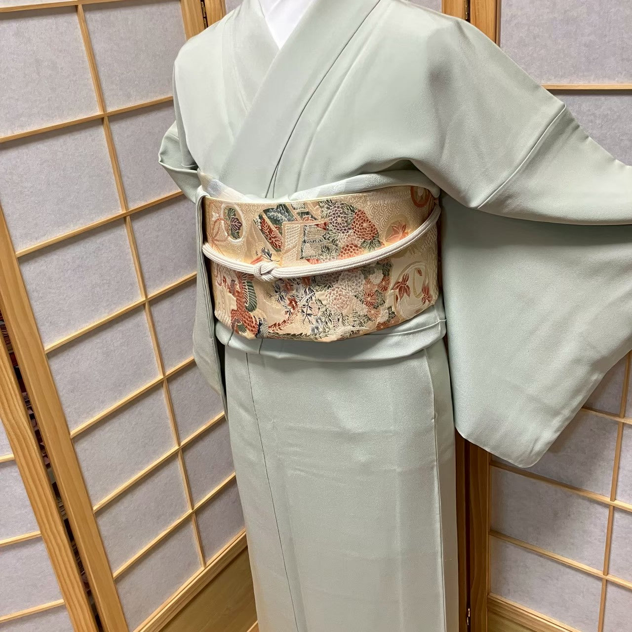 7484# Japanese Kimono Vintage Womens Silk Fabric Robe Kimono only sold