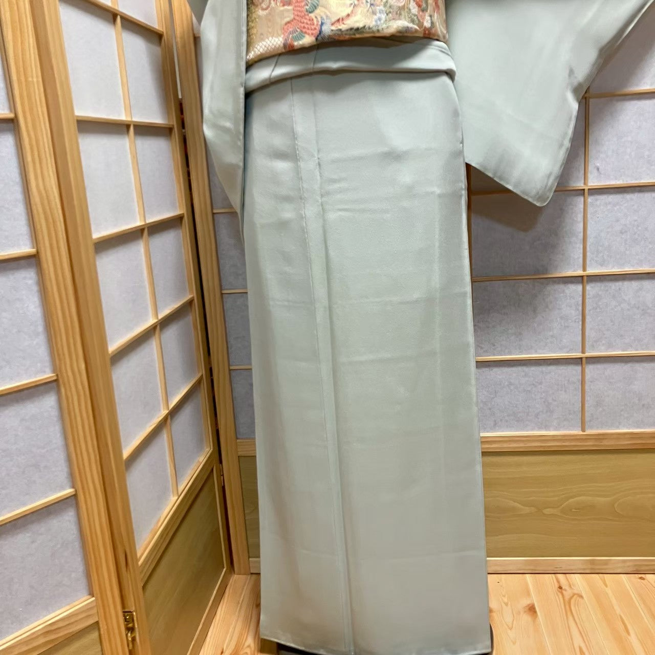7484# Japanese Kimono Vintage Womens Silk Fabric Robe Kimono only sold