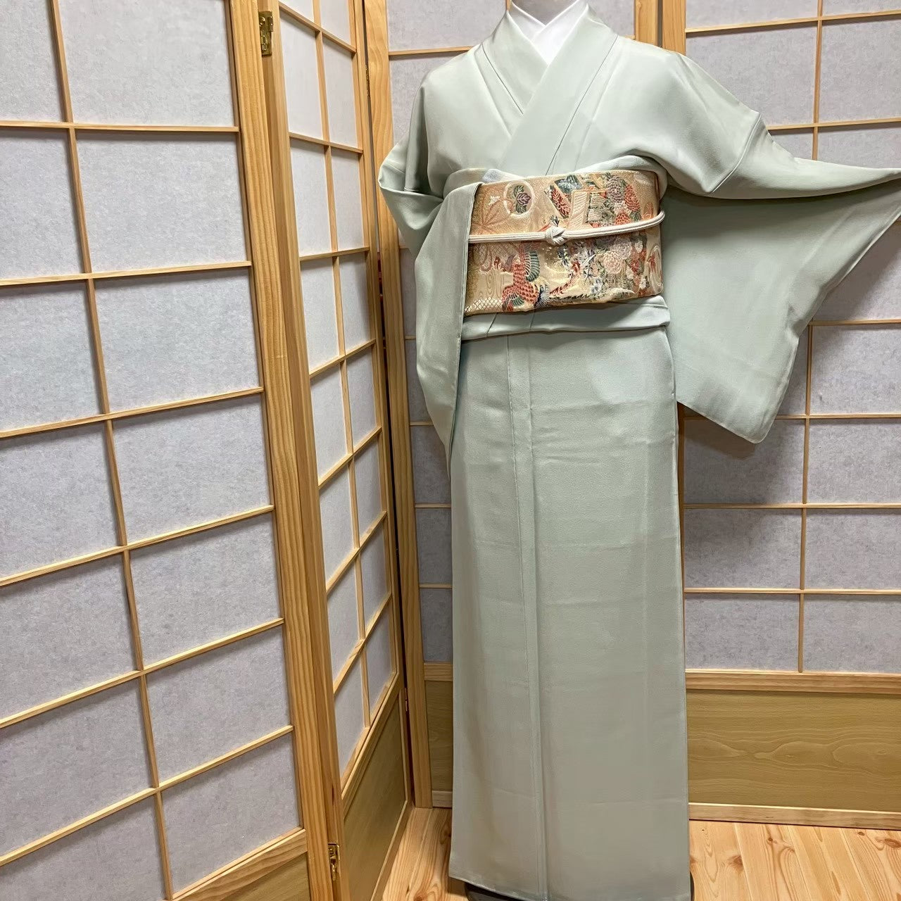 7484# Japanese Kimono Vintage Womens Silk Fabric Robe Kimono only sold