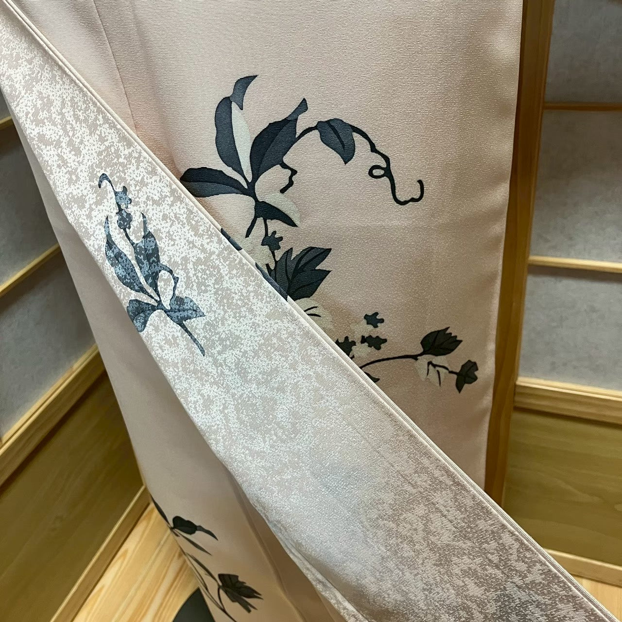 7486# Japanese Kimono Vintage Womens Silk Fabric Robe Kimono only sold