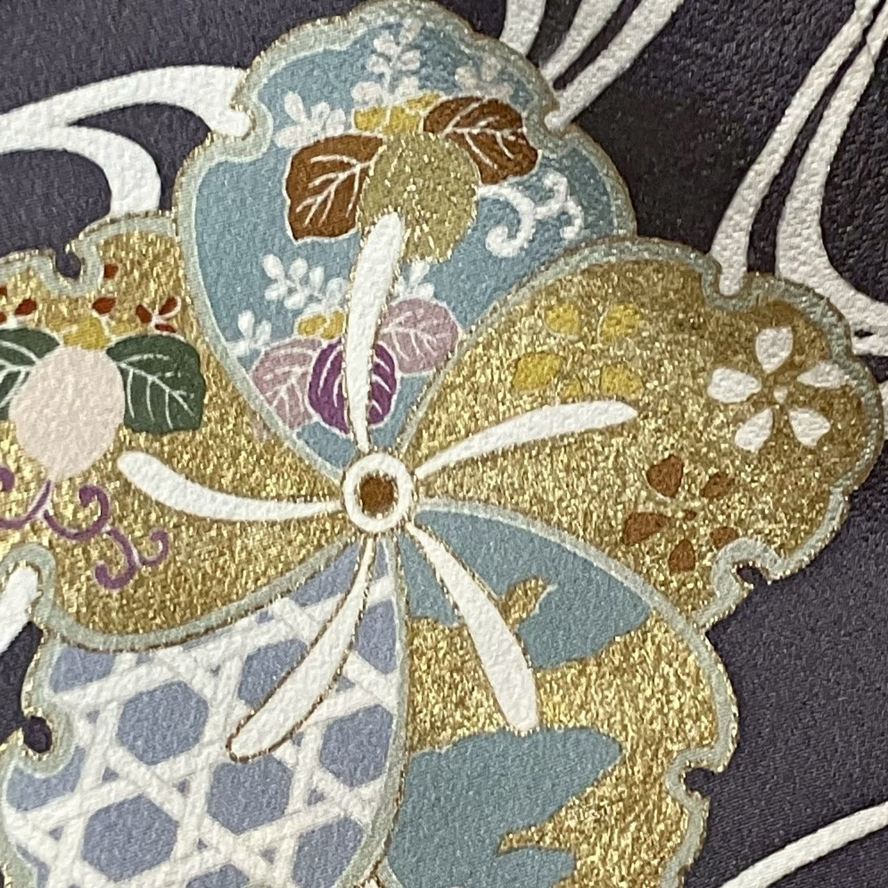 7481# Japanese Tomesode Kimono Vintage Womens Silk Fabric Robe Kimono only sold