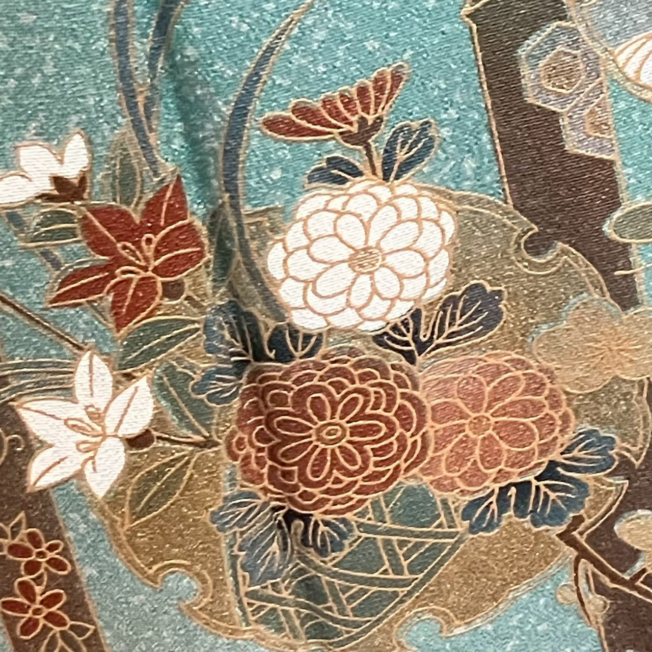 7487# Japanese Kimono Vintage Womens Silk Fabric Robe Kimono only sold