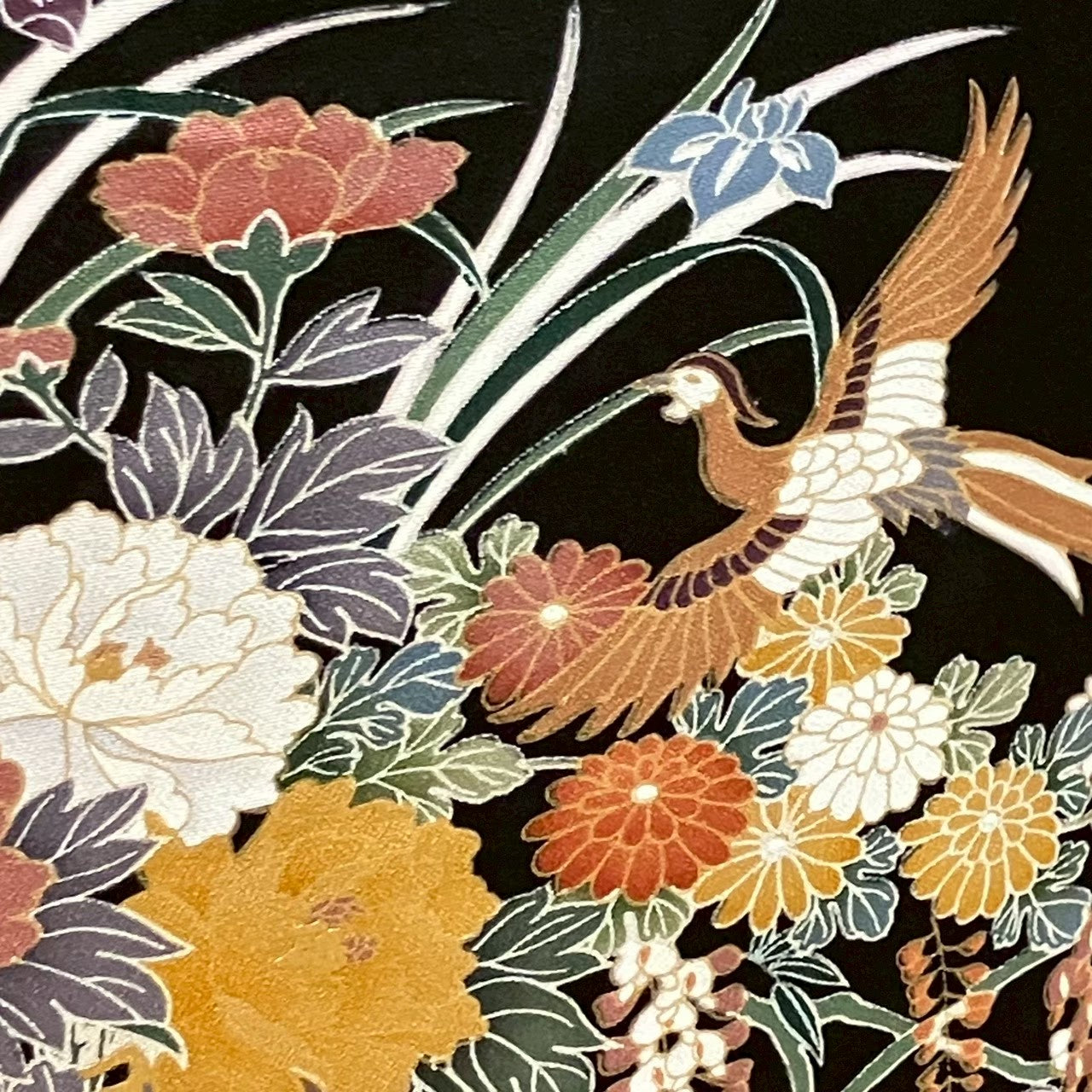 7492# Japanese Tomesode Kimono Vintage Womens Silk Fabric Robe Kimono only sold