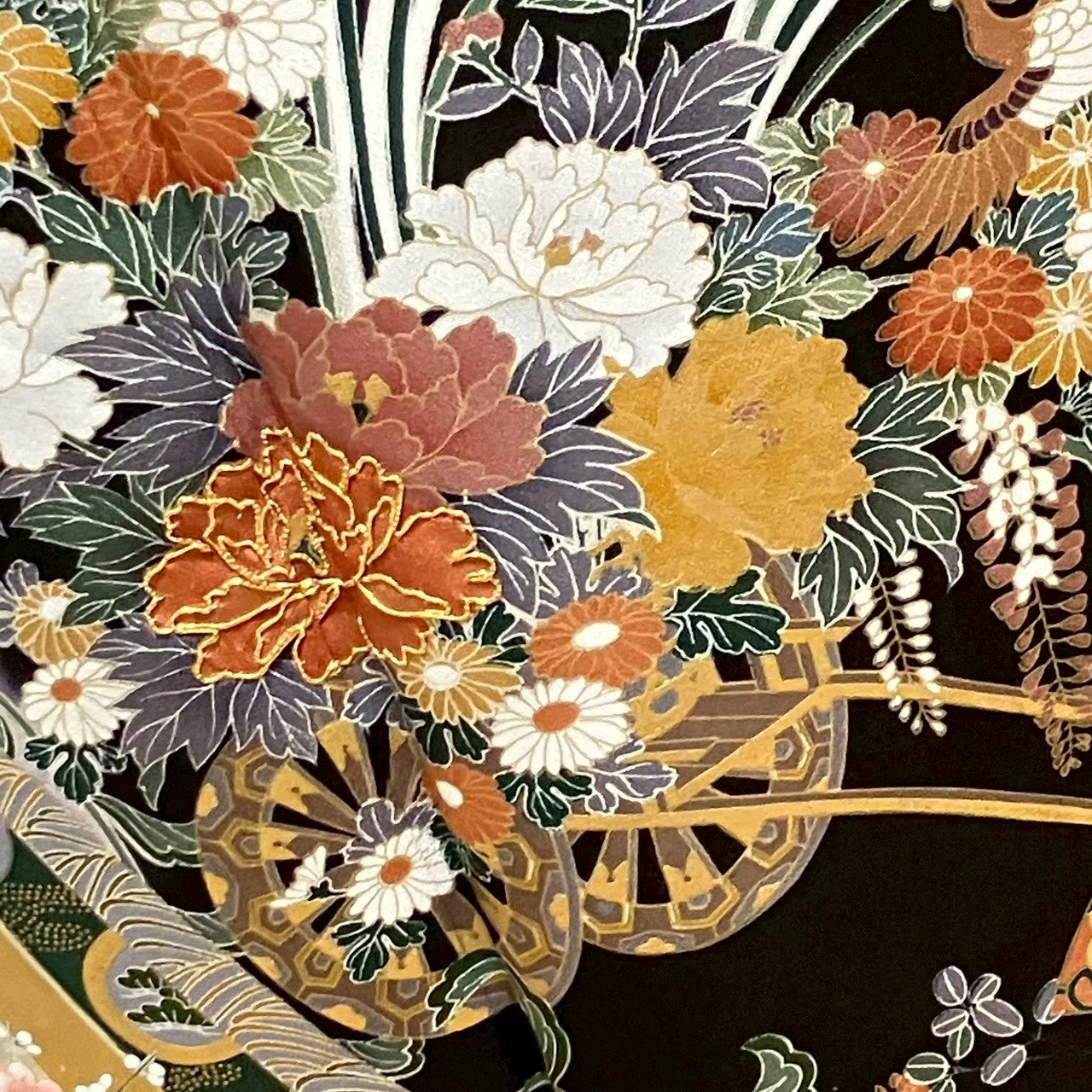 7492# Japanese Tomesode Kimono Vintage Womens Silk Fabric Robe Kimono only sold