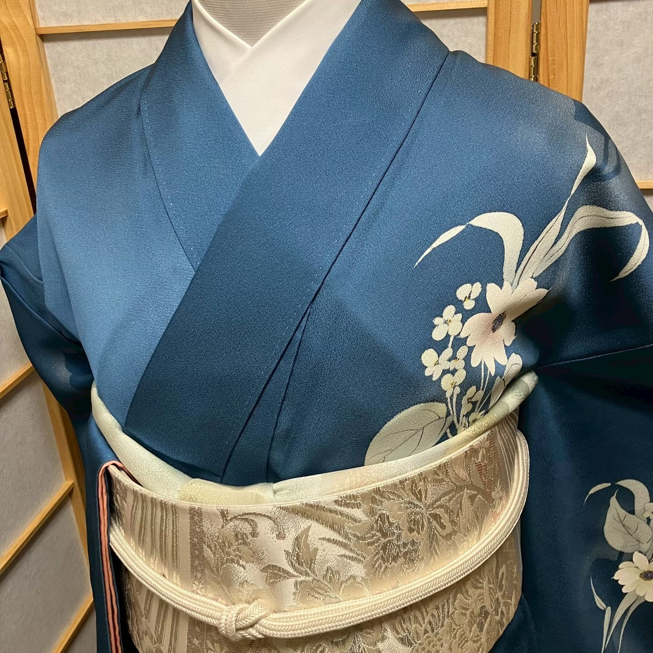7494# Japanese Kimono Vintage Womens Silk Fabric Robe Kimono only sold