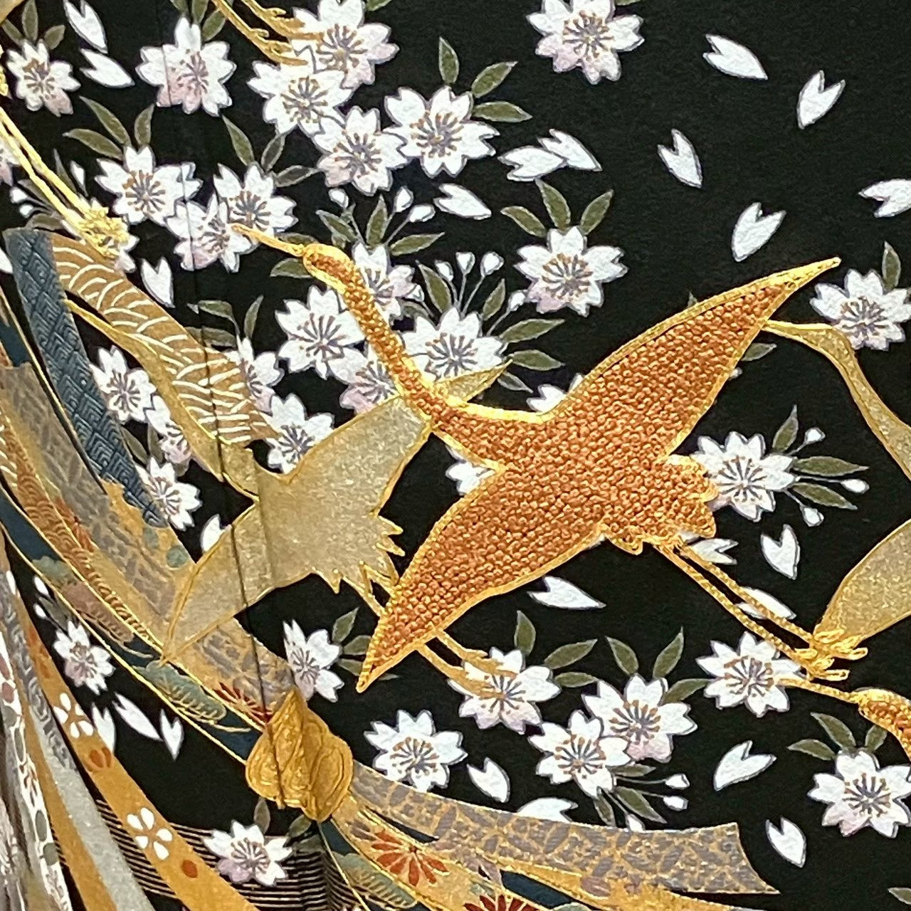 7495# Japanese Tomesode Kimono Vintage Womens Silk Fabric Robe Kimono only sold