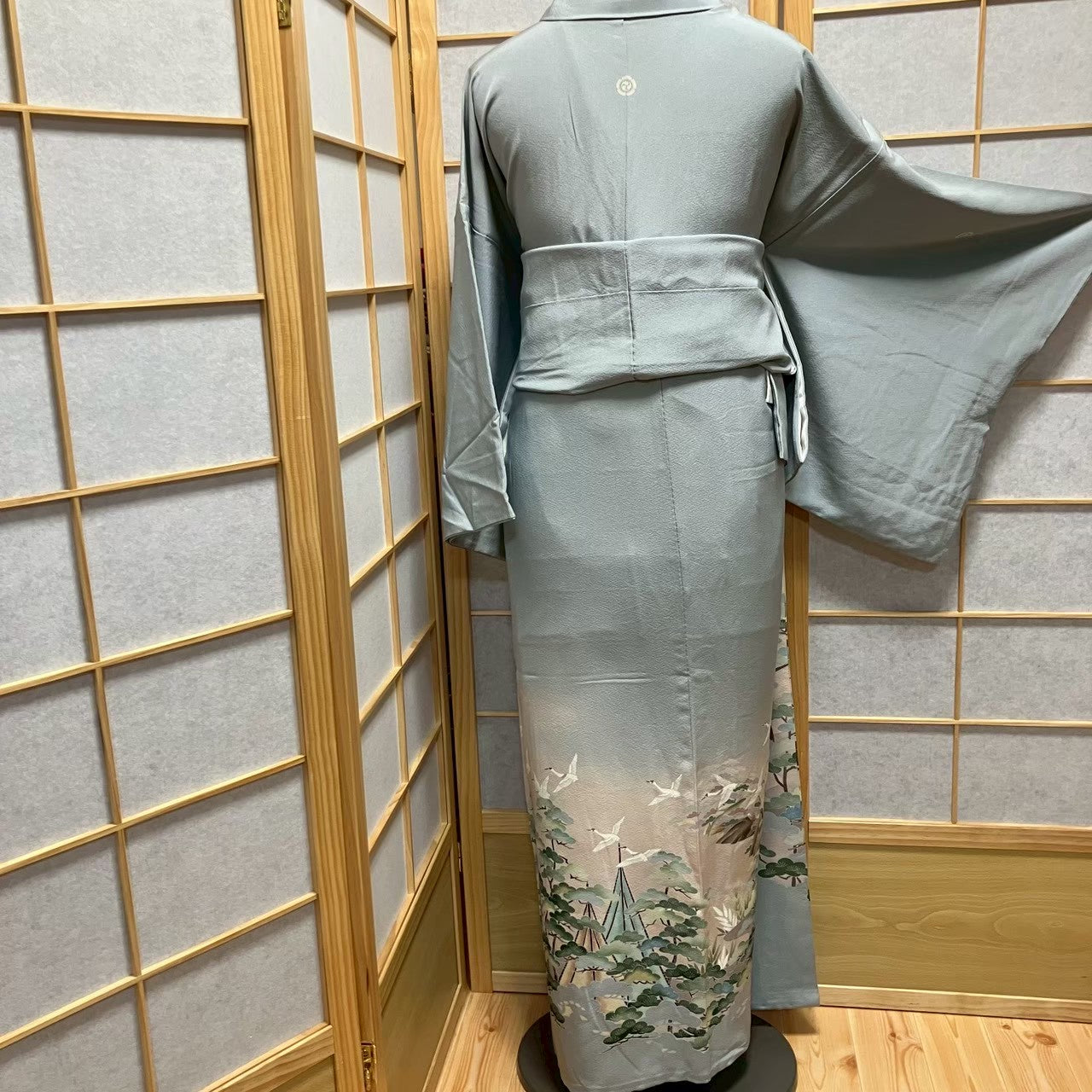 7496# Japanese Tomesode Kimono Vintage Womens Silk Fabric Robe Kimono only sold