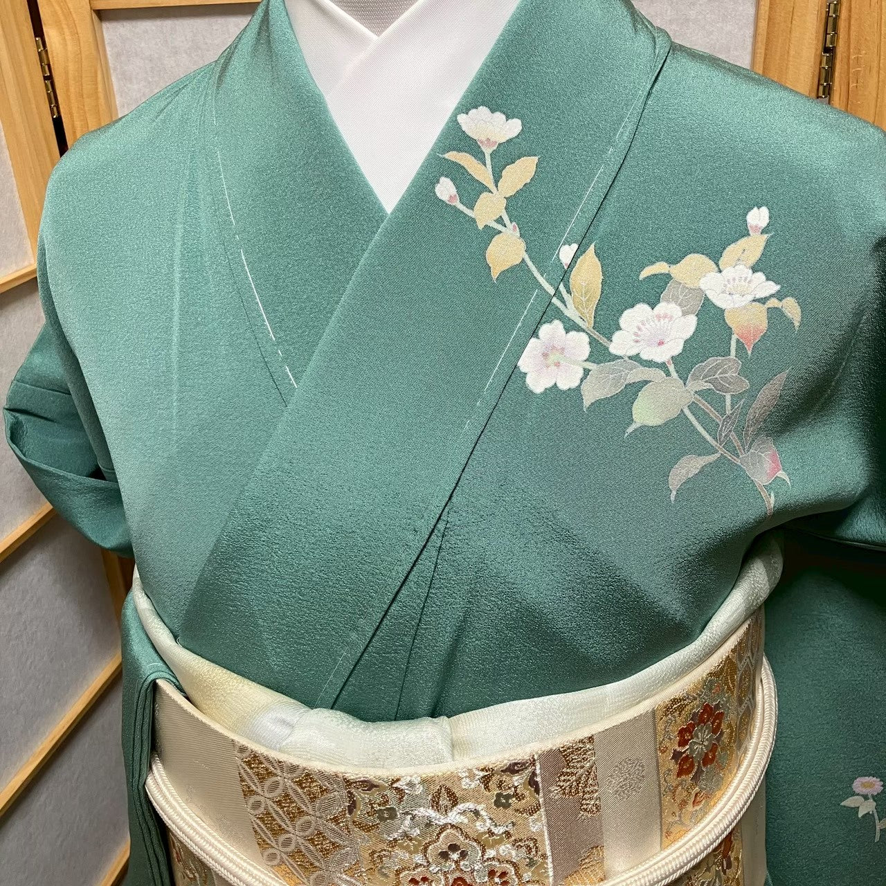 7498# Japanese Kimono Vintage Womens Silk Fabric Robe Kimono only sold