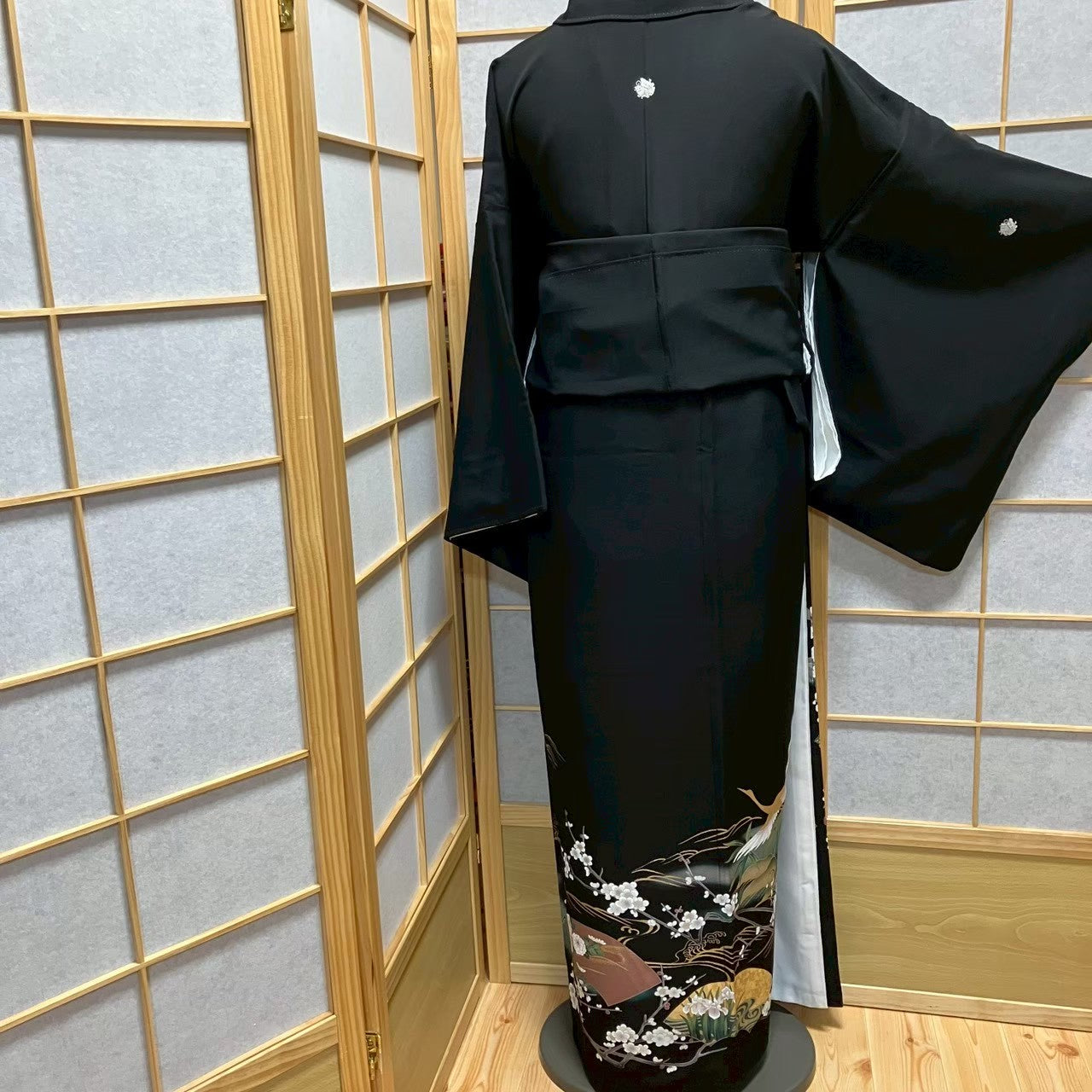 7499# Japanese Tomesode Kimono Vintage Womens Silk Fabric Robe Kimono only sold