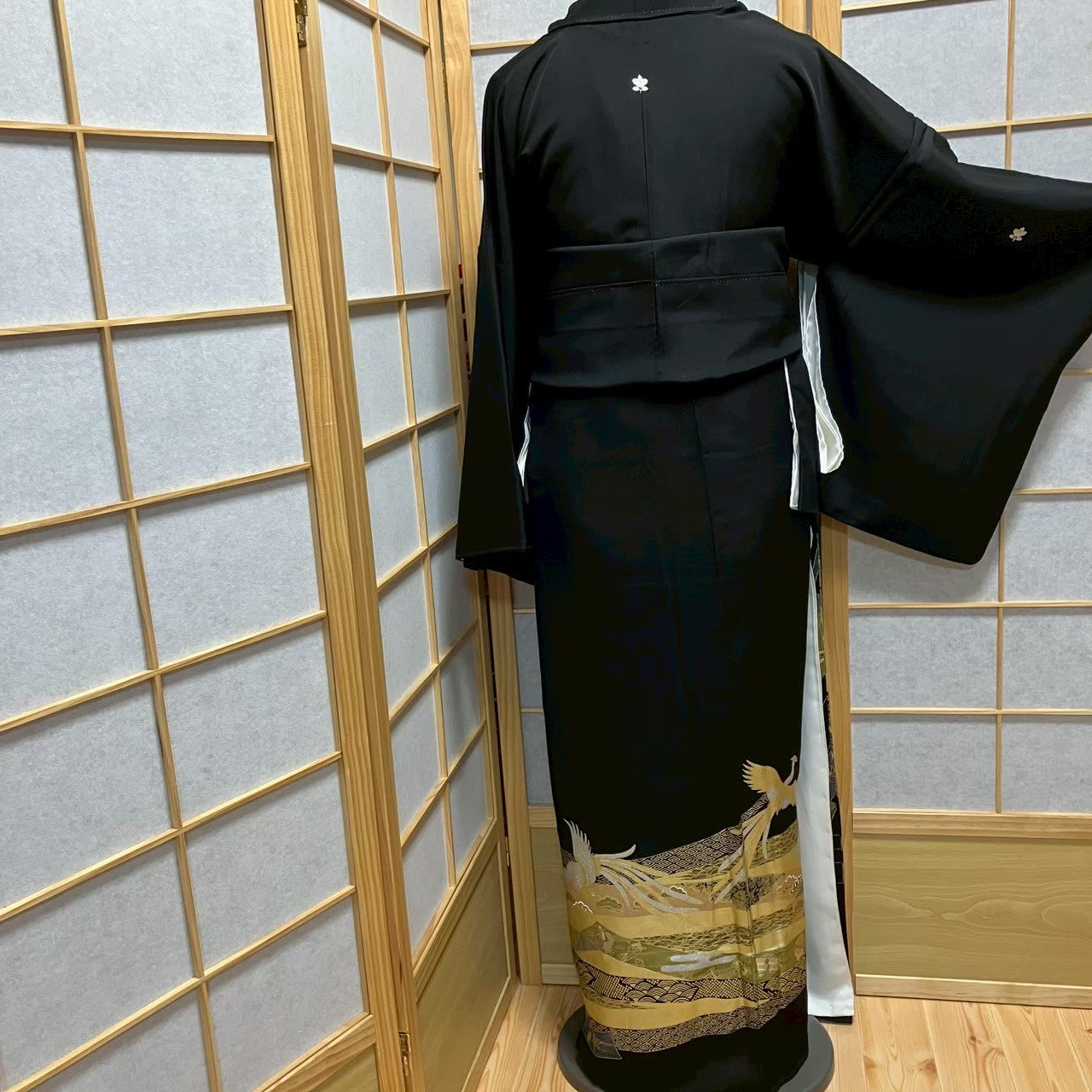7520# Japanese Tomesode Kimono Vintage Womens Silk Fabric Robe Kimono only sold