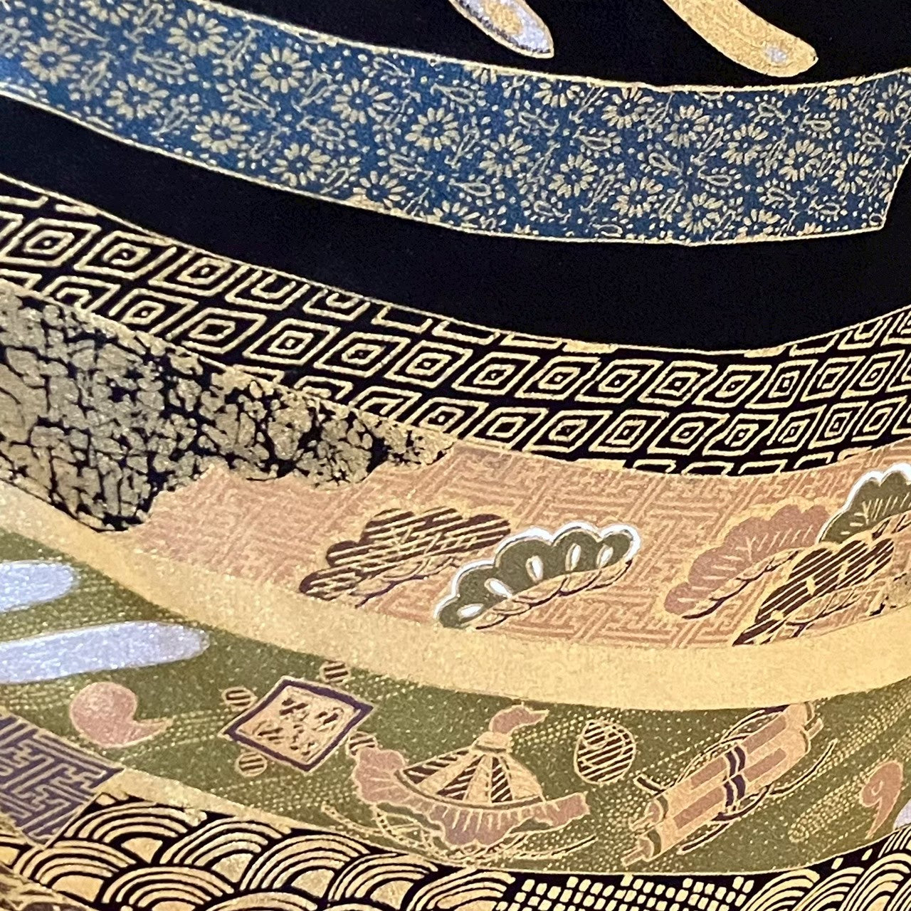 7520# Japanese Tomesode Kimono Vintage Womens Silk Fabric Robe Kimono only sold