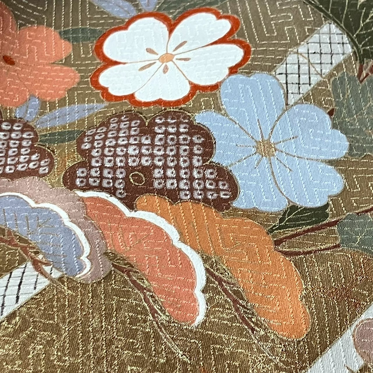 7524# Japanese Kimono Vintage Womens Silk Fabric Robe Kimono only sold