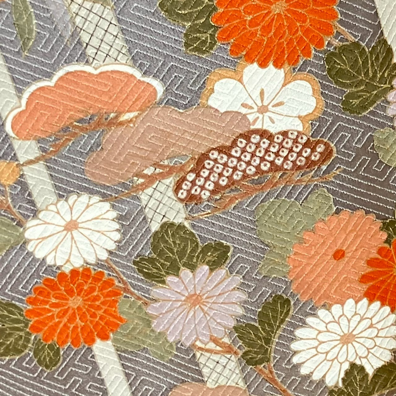 7524# Japanese Kimono Vintage Womens Silk Fabric Robe Kimono only sold