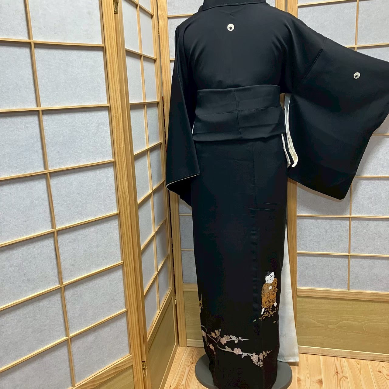 7527# Japanese Tomesode Kimono Vintage Womens Silk Fabric Robe Kimono only sold