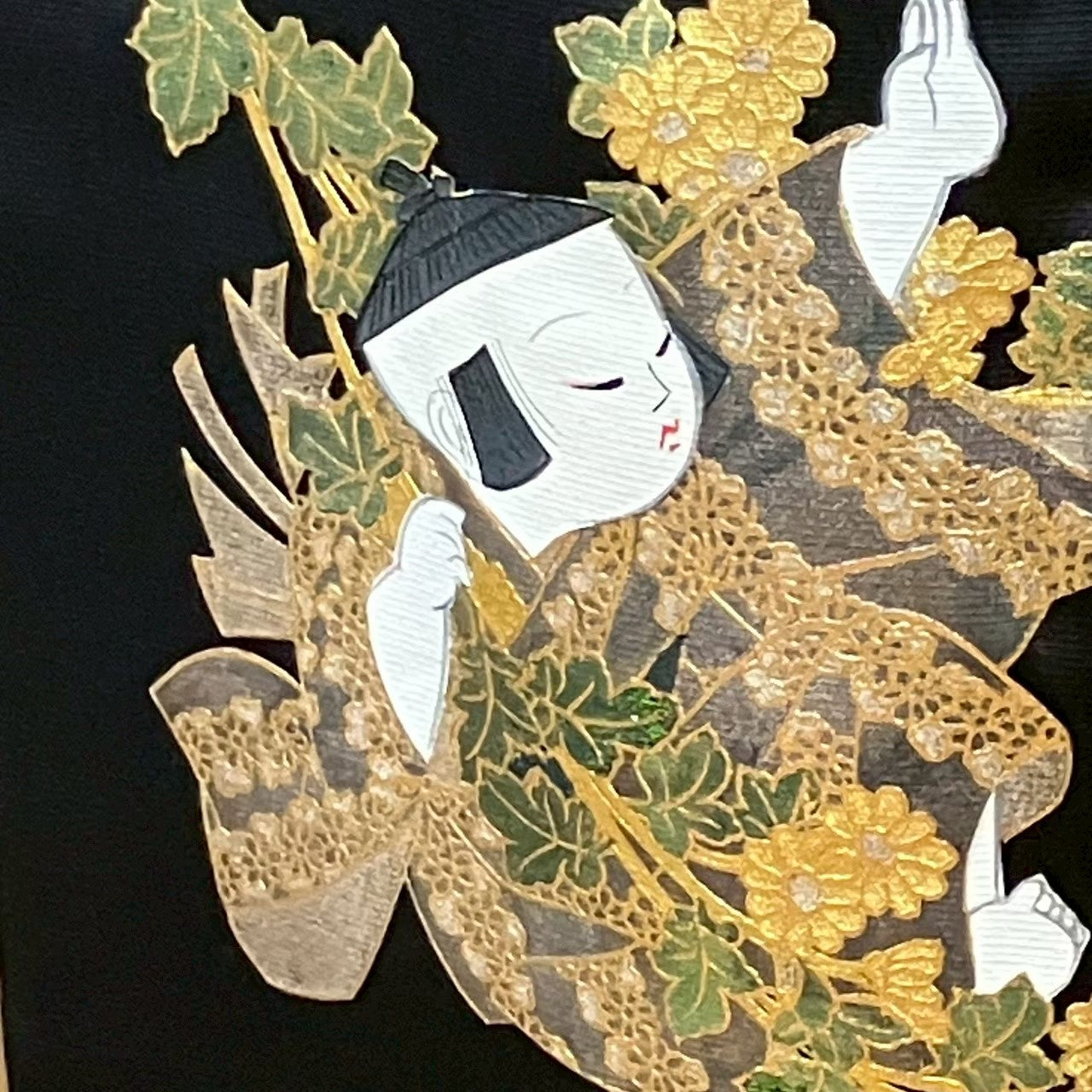 7527# Japanese Tomesode Kimono Vintage Womens Silk Fabric Robe Kimono only sold