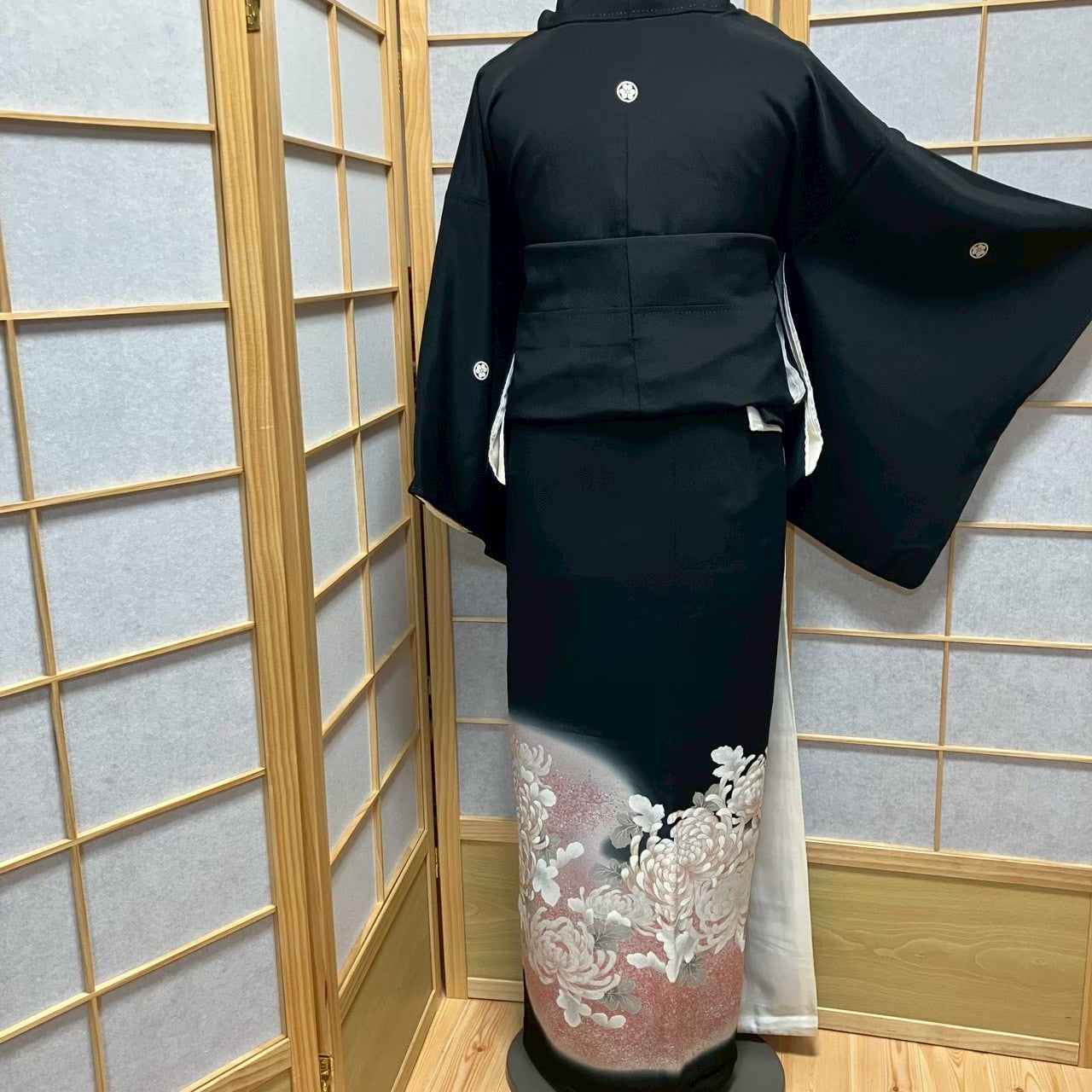 7528# Japanese Tomesode Kimono Vintage Womens Silk Fabric Robe Kimono only sold