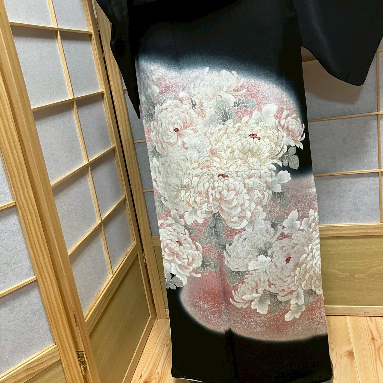 7528# Japanese Tomesode Kimono Vintage Womens Silk Fabric Robe Kimono only sold