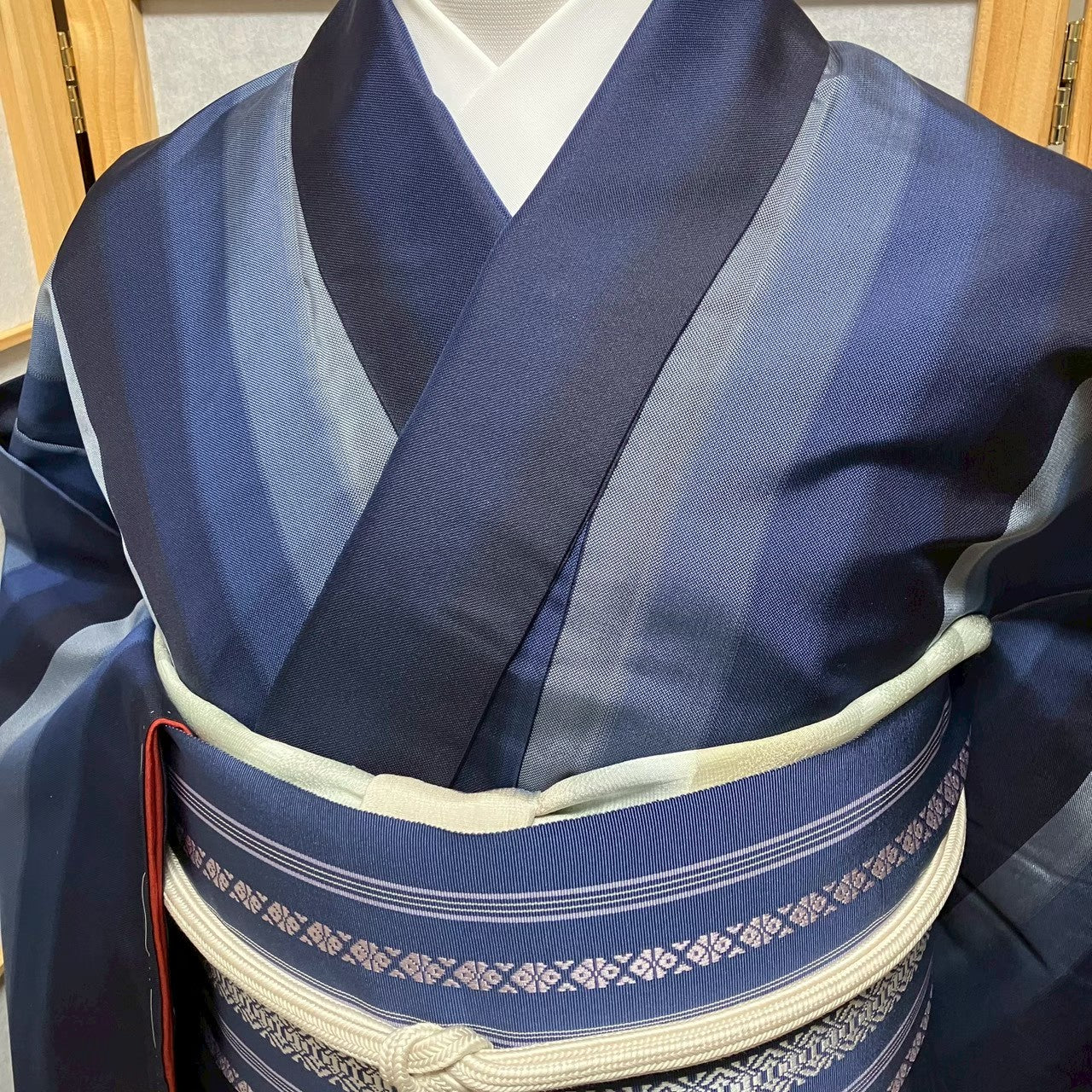 7806# Japanese Kimono Vintage Womens Silk Pongee Fabric Robe Kimono only sold