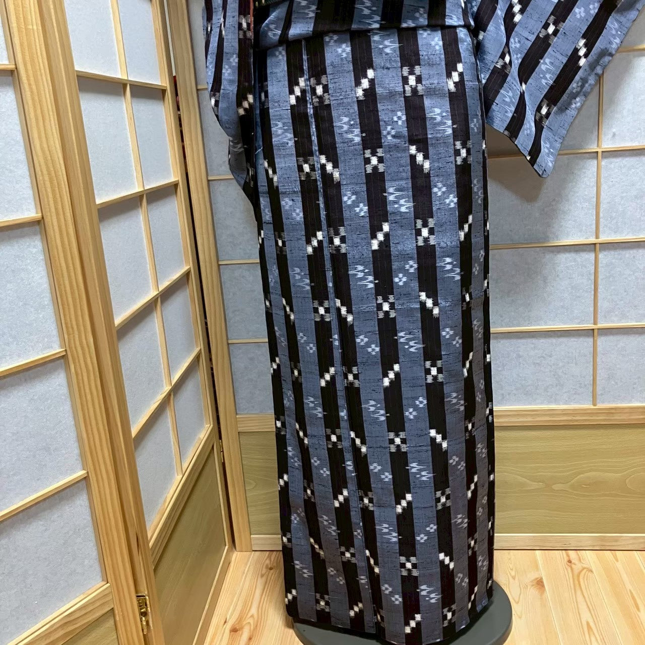 7807# Japanese Kimono Vintage Womens Silk Pongee Fabric Robe Kimono only sold