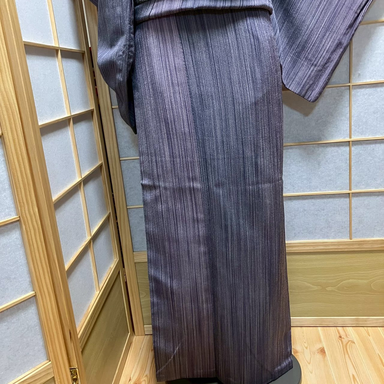 7810# Japanese Kimono Vintage Womens Silk Pongee Fabric Robe Kimono only sold