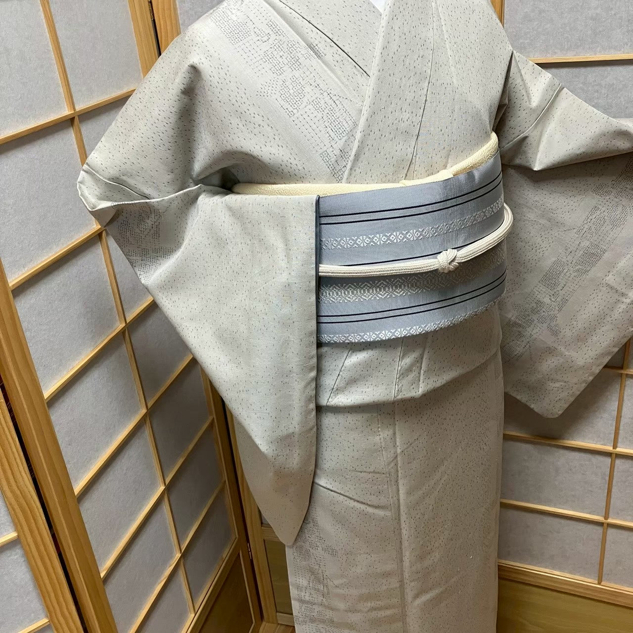 7811# Japanese Kimono Vintage Womens Silk Pongee Fabric Robe Kimono only sold
