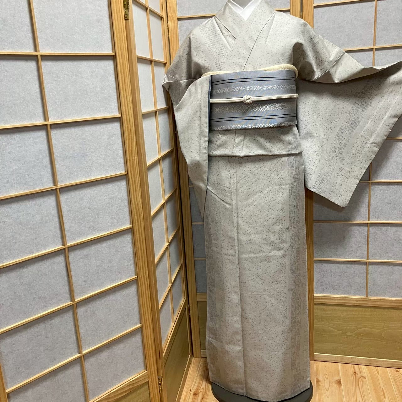 7811# Japanese Kimono Vintage Womens Silk Pongee Fabric Robe Kimono only sold
