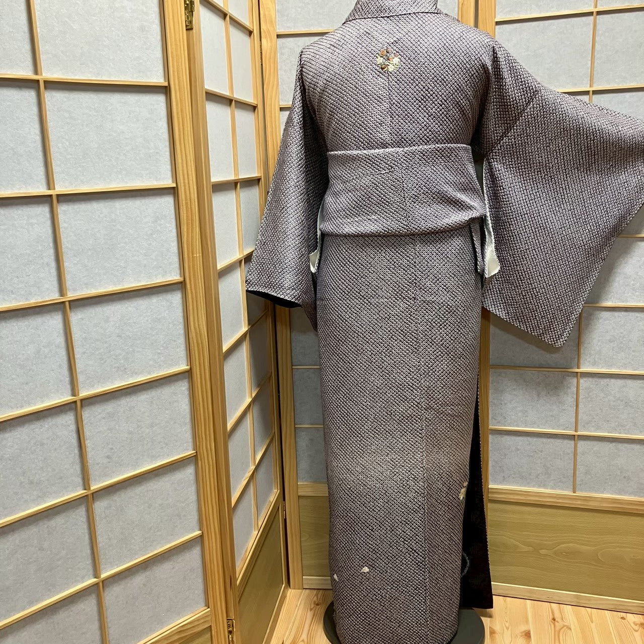 7812# Japanese Kimono Vintage Womens Silk Fabric Robe Kimono only sold Shibori