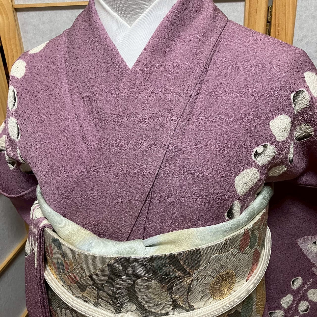 7817# Japanese Kimono Vintage Womens Silk Fabric Robe Kimono only sold Shibori