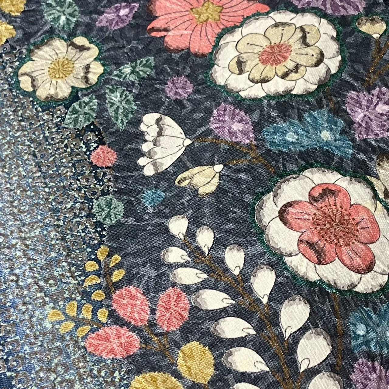 7819# Japanese Kimono Vintage Womens Silk Fabric Robe Kimono only sold
