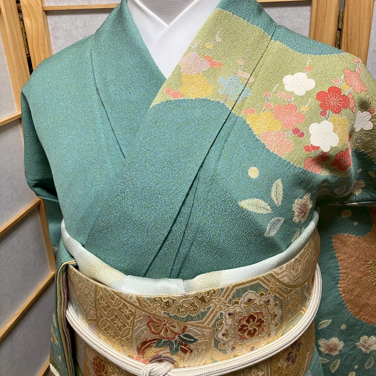 8080# Japanese Kimono Vintage Womens Silk Fabric Robe Kimono only sold Shibori