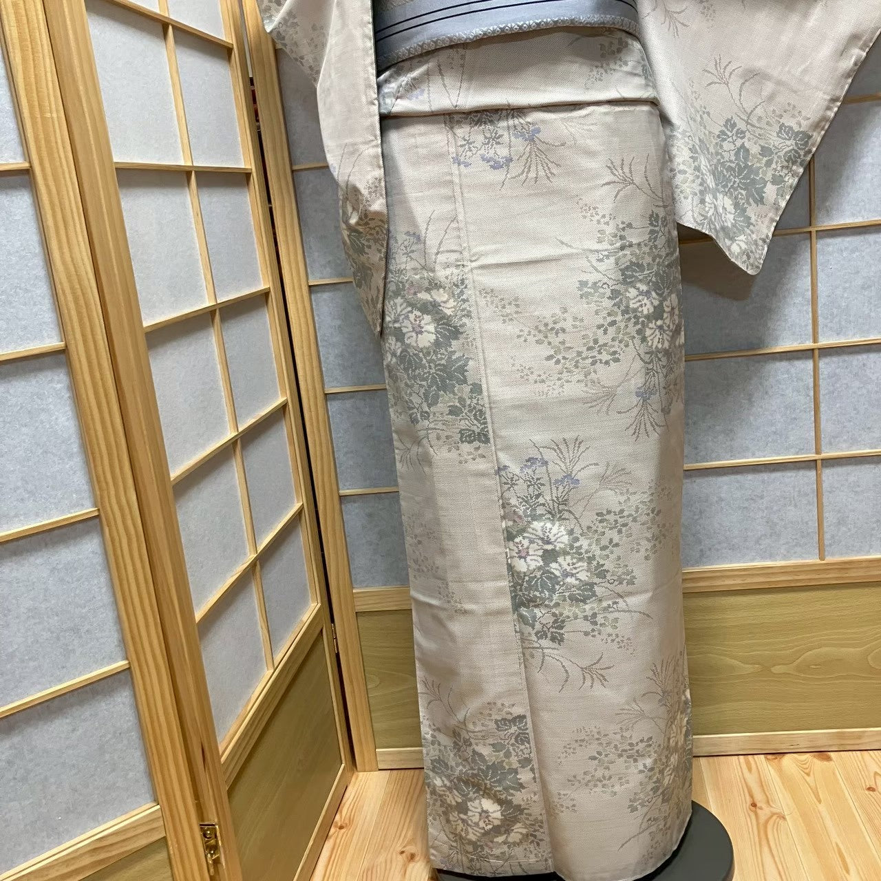 8115# Japanese Kimono Vintage Womens Silk Pongee Fabric Robe Kimono only sold