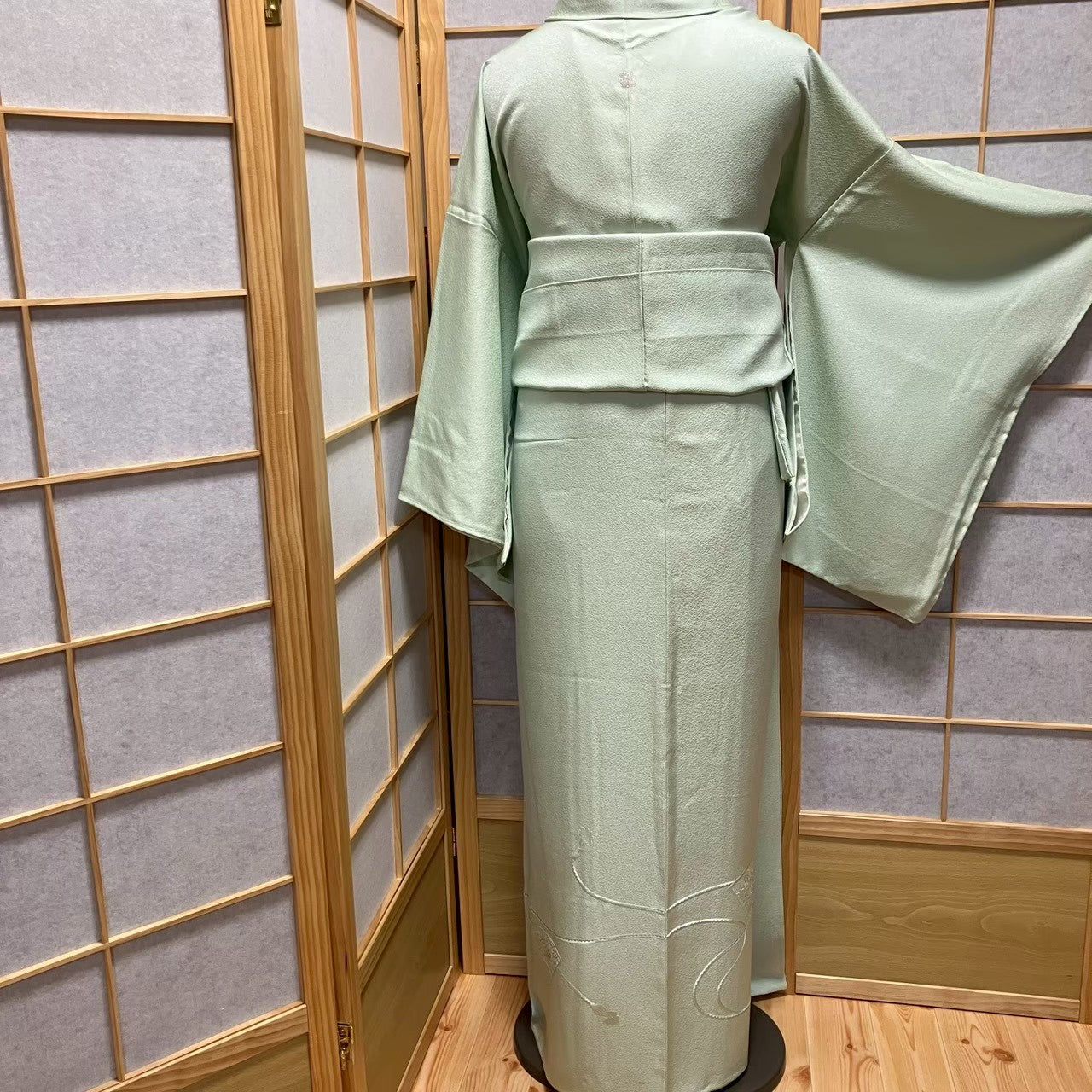 8116# Japanese Plain Kimono Vintage Womens Silk Fabric Robe Kimono only sold