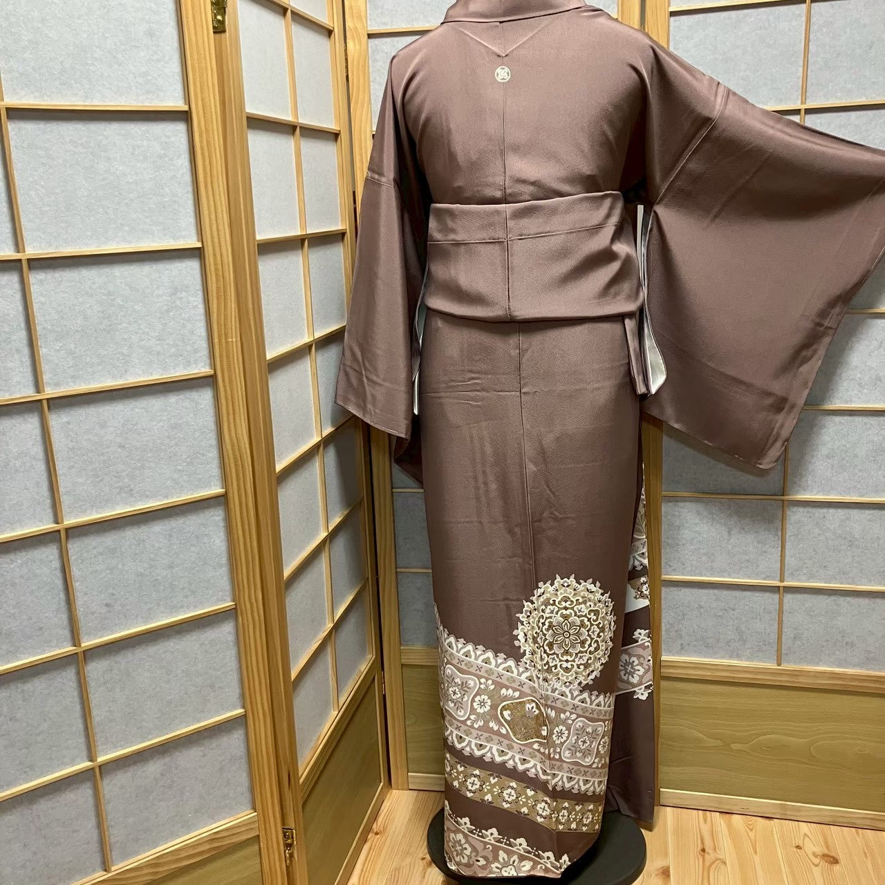 8118# Japanese Tomesode Kimono Vintage Womens Silk Fabric Robe Kimono only sold