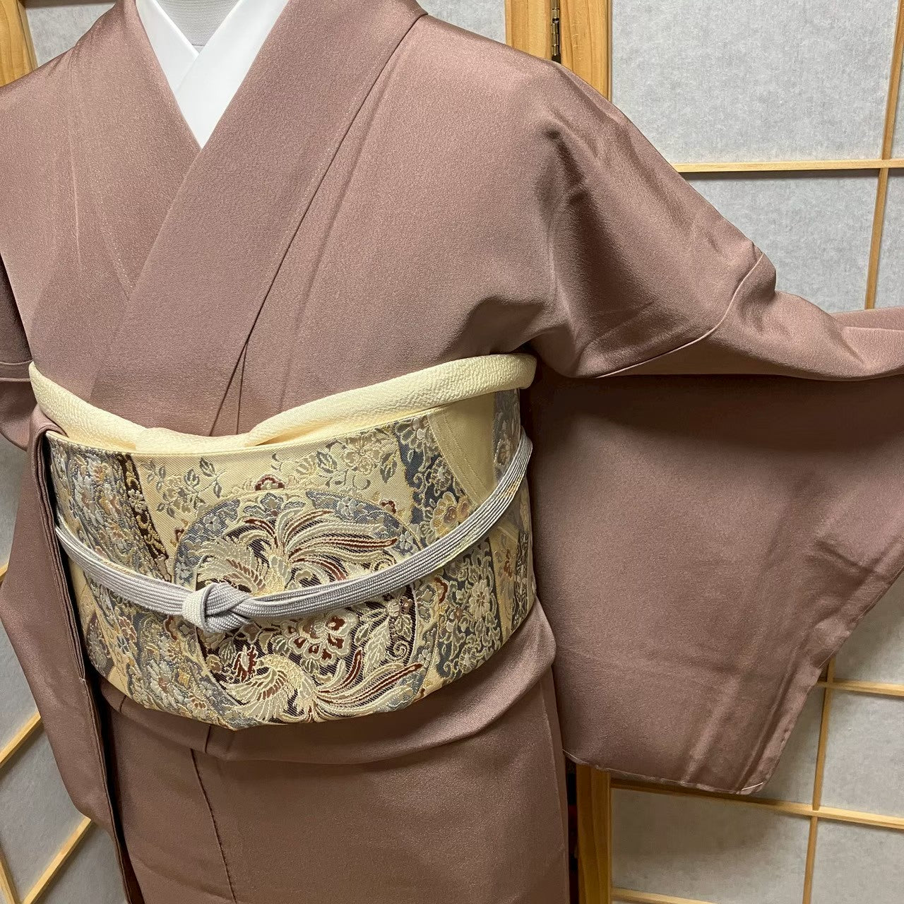 8118# Japanese Tomesode Kimono Vintage Womens Silk Fabric Robe Kimono only sold
