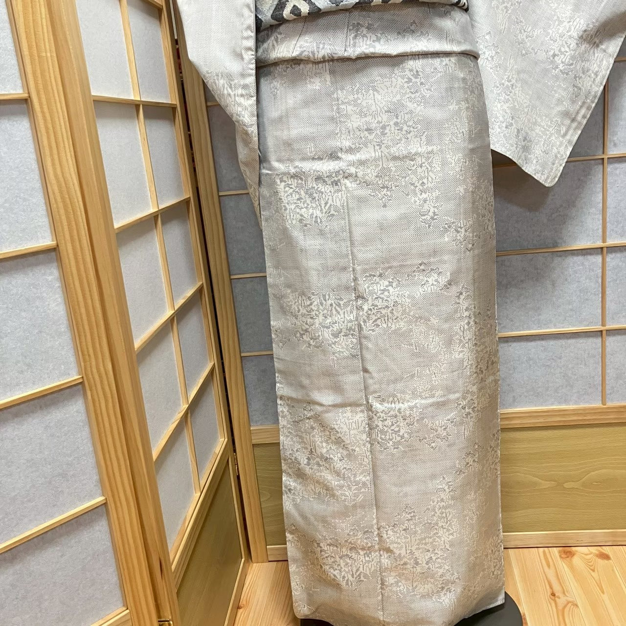8121# Japanese Kimono Vintage Womens Silk Pongee Fabric Robe Kimono only sold