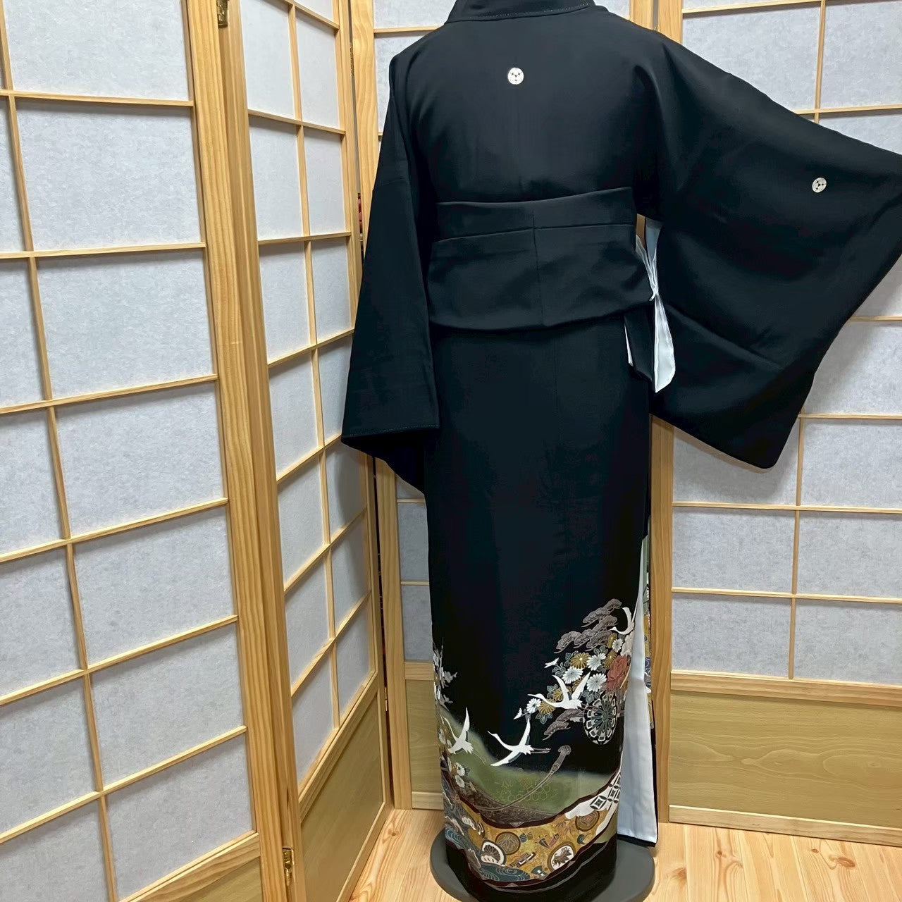 8108# Japanese Tomesode Kimono Vintage Womens Silk Fabric Robe Kimono only sold
