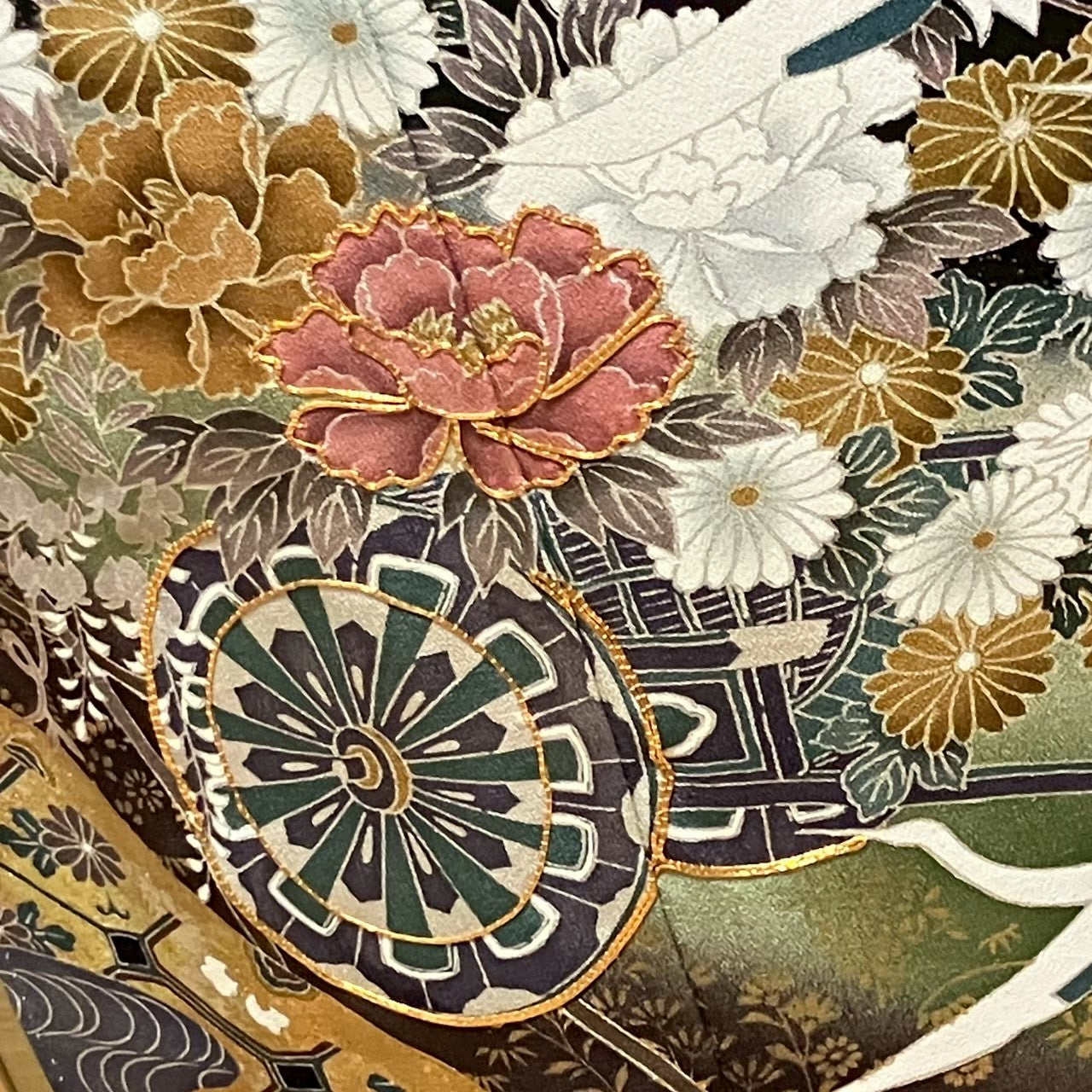 8108# Japanese Tomesode Kimono Vintage Womens Silk Fabric Robe Kimono only sold
