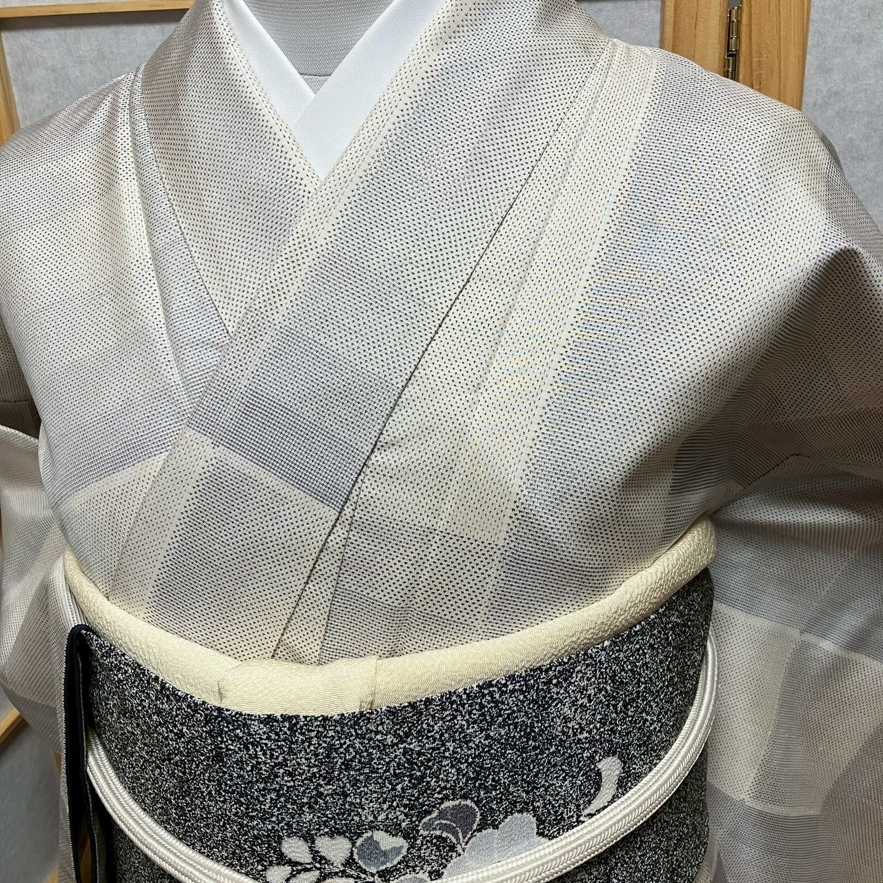 8110# Japanese Kimono Vintage Womens Silk Pongee Fabric Robe Kimono only sold