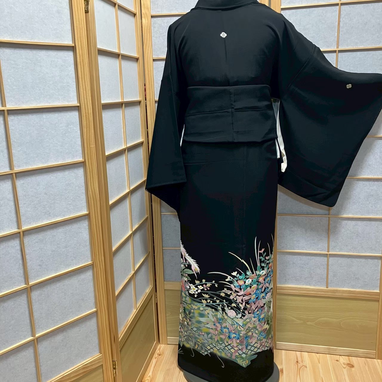 8111# Japanese Tomesode Kimono Vintage Womens Silk Fabric Robe Kimono only sold