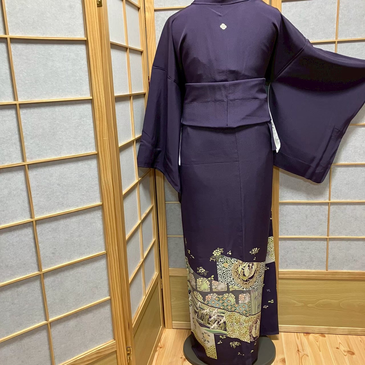 8113# Japanese Tomesode Kimono Vintage Womens Silk Fabric Robe Kimono only sold