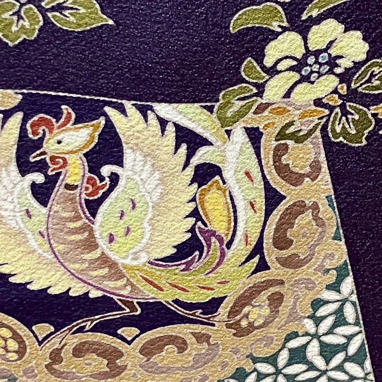 8113# Japanese Tomesode Kimono Vintage Womens Silk Fabric Robe Kimono only sold